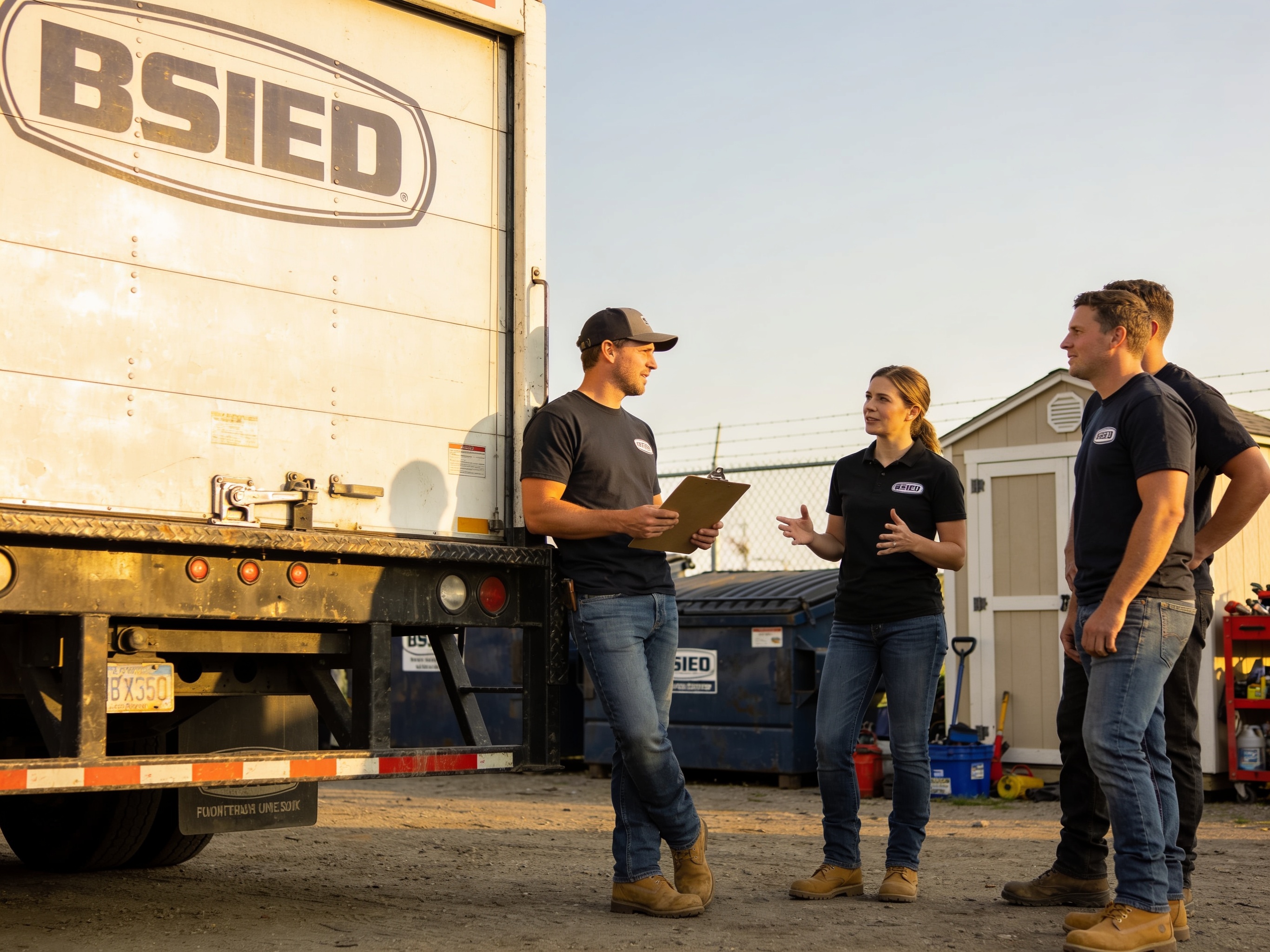 The Lubbock Dumpster Rental pros team at work in Lubbock